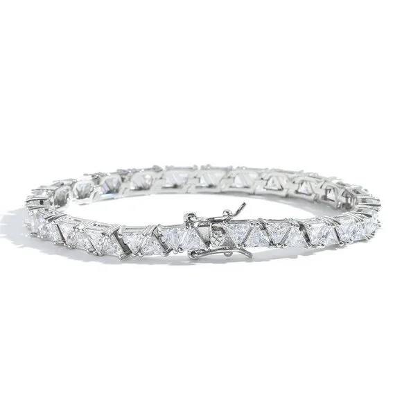 14K White Gold 2ct Diamond Mens Tennis Bracelet NEW 14 K Silver Jewelry 7 8